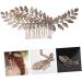 Beaupretty Wedding Hair Accessories comb hair bridal gold trim bridal headpiece gold decor gold headpiece leaves decor leaf decor women headdress Zinc alloy wedding Gold Hair Accessories - Buy Online on GoSupps.com