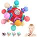 Baby Sensory Teething Teether Toys: Teething Toys for Babies 0-6 Months | Baby Teething Toys 6 to 12 Months Baby Teething Ball Toy 0-3 Month Rattle Sensory Infant Toys for 0-3-6-12 Months Baby (Red)