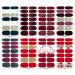20 Red Nail Polish Strips for Women | Self-Adhesive Nail Wraps with Nail File - Real Polish Stickers - Buy Online on GoSupps.com