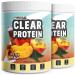 Clear Protein Vegan 720g Ice Tea Peach - Incredibly delicious & refreshing protein drink - Vegane Clear Whey Protein/ISO Clear Alternative with high -quality pea protein hydrolysate - 56% protein ICE TEA PEACH 360 G (2 Series Pack)