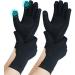 2 Pairs Full Finger Copper Arthritis Compression Gloves with Touchscreen Tips. Relief for Hand Pain Carpal Tunnel Rheumatoid Inflammation Tendonitis Trigger Finger RSI Fit for Men Women (M) Medium Black