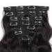 Body Wave Clip In Human Hair Extensions - 120g 8pcs 16 #1B Natural Black - Women's Wavy Hairpiece - BW-Natural Black - Buy Online on GoSupps.com