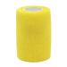 Self Adherent Cohesive Bandage Latex 3"x5 Yards First Aid Bandages Stretch Sport Athletic Wrap Vet Tape for Wrist Ankle Sprain and Swelling Yellow(3 Rolls)