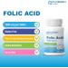 Puregen Labs Folic Acid 1000 mcg Tablets | Vitamin B9 | Non-GMO | Gluten Free | Value Size 1000 Tablets - Buy Online on GoSupps.com