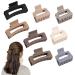 Hair Claw Clips for Women Thick Thin Hair - Medium Hair Clips Square Matte Claw Clips Big Rectangle Claw Clip Strong Hold Cute Jaw Clip Non-slip Hair Styling Accessories for Long or Shot Hair