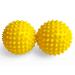 2x DBT skills hedgehog ball |Magnetic high stress acupressure ball |For stress relief or massage |against tension and for more mobility and concentration (yellow matt) yellow matt 32 mm
