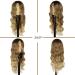 Ombre Blonde Wavy Wig for Women - Heat Resistant Synthetic Hair Curly Wave Wig for Daily & Party Wear - Buy Online on GoSupps.com