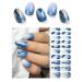 Wahrshei nail foils | Sea Wave UV gel nail foil | 20pcs nail foil self-adhesive | Gel nail stickers gel polish wraps for nails