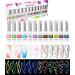 Reflective Glitter Nail Art Line Polish Gel Kit 12 Colors for UV/LED Paint Nails Drawing DIY Painting Varnish 8ml Liner Gel - (Color: Multi) - Buy Online on GoSupps.com