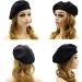 Wheebo French Cashmere Beret Hat Reversible Solid Color Cap - Black for Women Girls Lady Adults - Buy Online on GoSupps.com