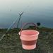 Ioensy Collapsible Bucket Cleaning Bucket Household Laundry Bucket Folding Bucket for Camping Pink - Buy Online on GoSupps.com