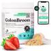 ColonBroom Psyllium Husk Powder - Colon Cleanser for Constipation & Bloating Relief Gut Health - Vegan Gluten-Free Non-GMO Fiber Supplement (60 Servings)