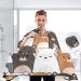 Waterproof Barber Cape - Kawaii Cartoon Teddy Bear Panda Polar & Grizzly Cheetah Haircut Bib for Men & Women | Unisex Hair Cutting Cape - Buy Online on GoSupps.com