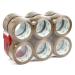 BOMEI PACK Brown Packing Tape Refills, Heavy Duty 12Rolls with 1 Dispenser for Packaging, Shipping and Moving, 2.4Mil 1.88 Inch x 60 Yard