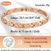 Vicmag Lymphatic Drainage Magnetic Bracelet for Women - Titanstahl Ultrast-Strong Magnets Rose Gold Crystal X Shape Gift Box Included - Buy Online on GoSupps.com