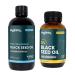 Cold Pressed Black Seed Oil + 5% TQ Black Seed Oil Capsules Bundle for Maximum Immunity | Antioxidants with Omega 3-6-9 for Hair Skin Nails Joints & Digestive Support