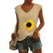 Short Sleeve T Shirts Clothing Woman T-Shirt Casual Black Clothing Top Women's Floral Pattern for Women Crop Tops Shirt Shirts Top Women's Summer Tank Top 5-yellow XL - Buy Online on GoSupps.com
