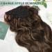 FINE PLUS 20 Clip In Hair Extensions - Mixed Brown Highlight, Synthetic Fiber, Long Wavy Curly, Double Weft, Full Head, Honey Brown Balayage - 4PCS - Buy Online on GoSupps.com