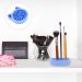 Lurrose Cat Shape Silicone Makeup Brush Cleaning Mat - 2 in 1 Brush Cleaner & Dryer Tray - Portable Cosmetic Scrubber Pad for Home & Travel (Blue - Buy Online on GoSupps.com