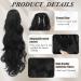BARSDAR Wavy Claw Ponytail Extension 20'' Off Black - Synthetic Long Curly Hairpiece for Women - Perfect for Daily Use and Parties - Buy Online on GoSupps.com