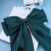Inilbran Vintage Silk Bow Hair Clips Green Bowknot Hair Barrettes Long Tail Silk Bow Hair Clip Barrette Large Bow Hair Accessories French Bowknot Clip Headpiece for Women and Girls Headdress (Green) - Buy Online on GoSupps.com