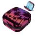 Portable women's binding-up bags menstrual cup bags feminine menstrual insert bag for teenage girls tampons for the first period tropical palm silhouettes violet multicolored 08