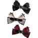 AJOIDR Lace Hair Clip Bow Balletcore Large Bow Heart Flat Clip Balletcore Hairpin Bow Elegant Hair Clip for Bunches Black - Buy Online on GoSupps.com