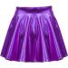 JEATHA Kids Girls Shiny Metallic Pleated Skirt with Built-in Shorts - Purple - Size 14 | Ideal for Ballet, Dance, Party Costume - Buy Online on GoSupps.com