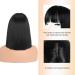 PORSMEER Short Straight Bob Black Wigs with Fringe Shoulder Length Hair Colorful Wig for Women Girls Heat Resistant Synthetic Wig for Cosplay Halloween Party Wig 14 Inch 35cm - Buy Online on GoSupps.com