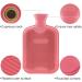 HomeTop Classic 2L Rubber Hot Water Bottle 2 Pack - Pain Relief, Hot/Cold Therapy - White/Red - Buy Online on GoSupps.com