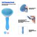 Pet Grooming Glove Brush for Dog & Cat | Deshedding & Gentle Cleaning | Self-Cleaning Slicker Brush | Long & Short Fur | 1 Pair (Blue) - Buy Online on GoSupps.com