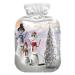 Christmas tree snowman heat bottle with cover heat bottles for pain relief hot water bag feet and bed warmers for women 2l