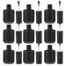 Lot de 10 Flacons de Gel pour Ongles Vides 15 Ml Verre Mat Noir Pinceau pour Manucure Professionnelle Usage Salon et Usage Personnel