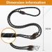 Adjustable Dog Leash for Large & Medium Dogs - Durable Nylon with Double Carabiners & 3 Rings - 14mm Black - Buy Online on GoSupps.com