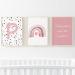 Pompom Prints Set of 3 Girls Bedroom Prints Rainbow Nursery Prints Scandi Boho Style Nursery Decor Playroom Prints Picture Frames not Included (8x10 Inch P) 8x10 Inch P