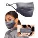 KARIZMA Beverly Hills Silk Face Mask. Grey Fashionable Designer Face Mask for Women. Washable Fabric Face Mask Reusable Facemask. 19 Momme Mulberry Silk Mask - Luxury Fashion Masks for Women