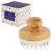 INTER-ESQUE Scalp Massager - Scalp Massage Brush - Head Massage Brush - Shampoo Brush made of Bamboo (Gray)