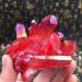 Red Titanium Coated Natural Rock Crystal Cluster Quartz Geode Stone Gemstone Home Decoration Specimen 50g Rocks (Size : 50g)