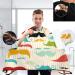 Visesunny Colored Mustache Vintage Barber Cape - Anti-Static Water-Resistant Hair Cutting Bib | Professional Salon Polyester Adjustable Snap Closure - Buy Online on GoSupps.com