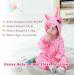 Doladola Baby Unicorn Romper | Flannel Hooded Jumpsuit for Toddler | Infant Outfit 3-6 Months - Buy Online on GoSupps.com