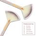 15-Piece Fan Brush Set | Slim Soft Face Brushes for Makeup Application | Multi-Use Wooden Handle Brushes for Highlighting & Masks - Perfect for All Skincare & Cosmetics - Buy Online on GoSupps.com