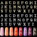 Maitys 104 Pieces Letter Nail Studs 3D Capital Charms Letters and Rhinestone Crystal Nail Decals English Alphabet Nail Art Decoration for Women Female DIY Nail Art(Gold Silver)