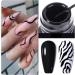 Liner Nail Gel Polish - Black Gel Liner Nail Art Polish Soak Off French Manicure Gel for Drawing Lines and Color Painting UV Liner Gel for Nail Starter Home DIY Nail Art - Buy Online on GoSupps.com