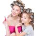 Hair Rollers Velcro Rollers for Hair 18 Pcs Self Grip Velcro Hair Rollers with 12 Pcs Duckbill Clips Hair Curlers Rollers for Long Medium Short Hair Black - Buy Online on GoSupps.com