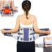 Back Reliever Spinal Decompression Belt Lower Back Stretcher Support Brace Adjustable Lumbar Support Waist Wrap Lumbar Traction Device for Women & Men Relief of Back and Lumbar Blue-without Cushion L