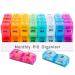 Monthly Pill Organizer 2 Times a Day,30 Day One Month Pill Box AM PM,31 Day Pill Case Small Compartments to Hold Vitamins,Travel Medicine Organizer,31 Day Pill Organizer Twice a Day 1 Month