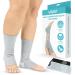 Vive Ankle Compression Socks Women & Men (Pair) - Ankle Sleeve with Elastic Stabilizer Support for Plantar Fasciitis Achilles Tendonitis Arthritis Sprains Strains Heels Spurs Gray Large / X-Large