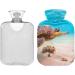 Soft Velvet Heat Bottle with Hawaiian Sea Turtle - 1L Warming Bag for Pain Relief Hot & Cold Compress Body Bed Warmer - Buy Online on GoSupps.com