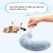 Ultra Soft Fluffy Cat Pillow - Calming Toy for Deep Sleep and Joint Relief - Machine Washable Half Donut Cuddler in Blue - Buy Online on GoSupps.com