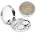 YiQiYi Exquisite Eye Lenses Container- Drift Sand Contact Lens Case Contact Lens Containers Remover Kit Set with Mirror Eye Remover Tool Travel Home Holder Case (Sliver) 2-Silver